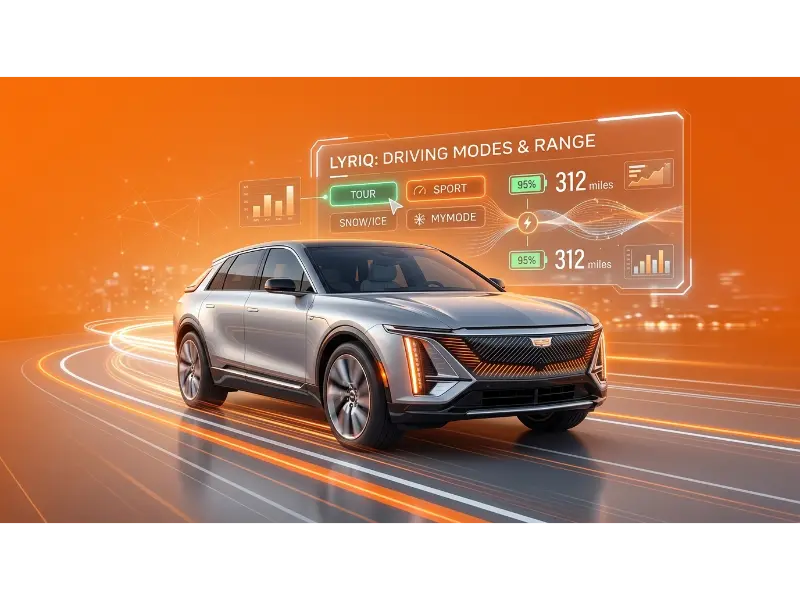 Do the Driving Modes in Cadillac Lyriq Offer Different Ranges or Battery Usages?